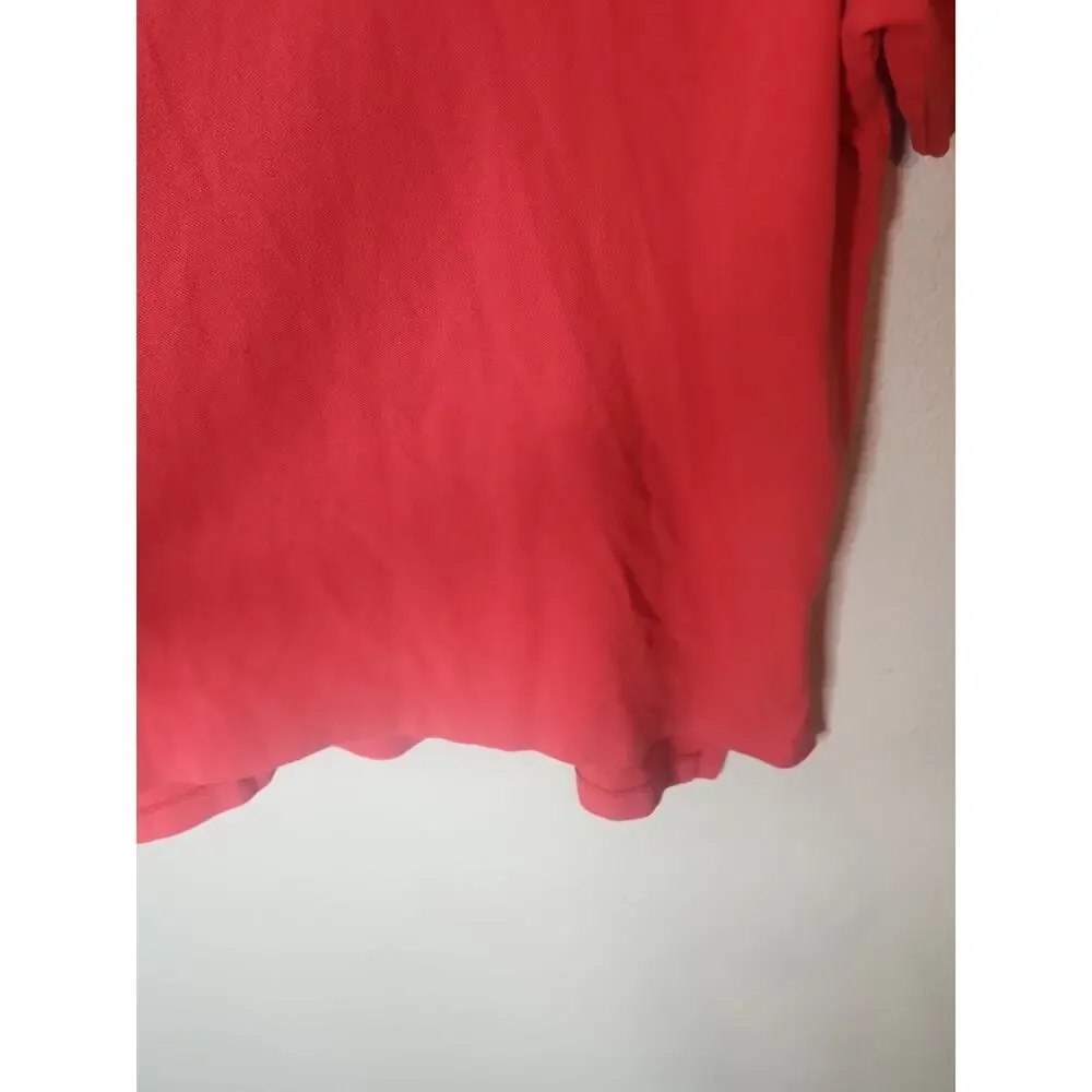 Ralph Lauren Polo Shirt Mens Size XL Pink Coral Orange Short Sleeve used